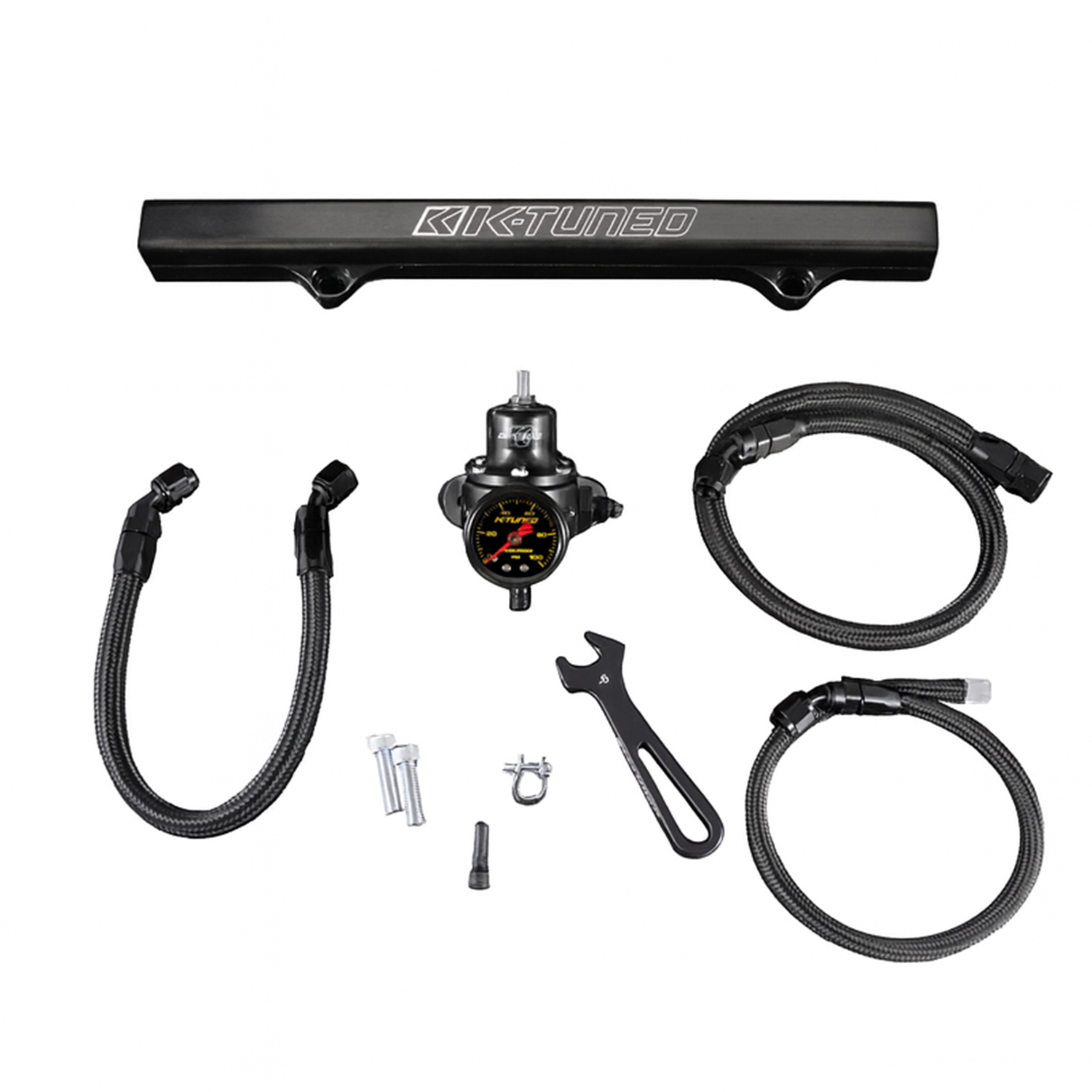 K-Tuned K Swap 6AN OEM Style Fuel System with Black Fuel Rail